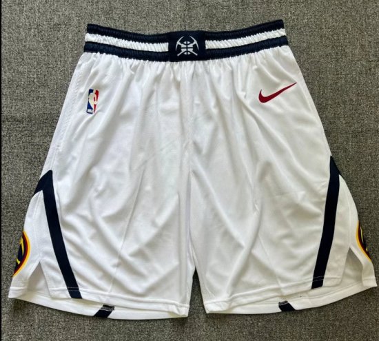 NBA Denver Nuggets shorts blanc